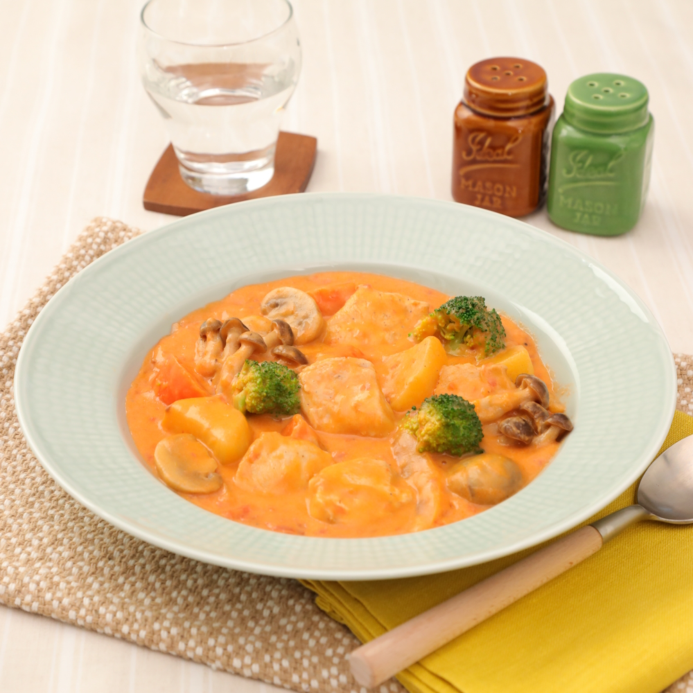 鶏肉ときのこのトマトクリームシチュー			 サムネイル画像